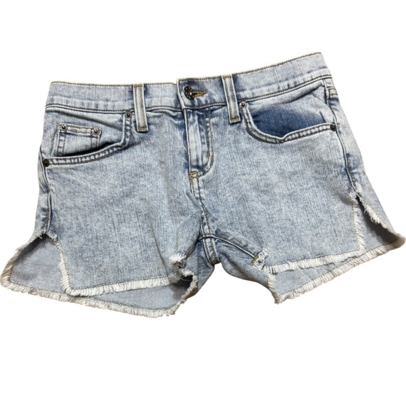 CARMAR Jean Shorts Size 25 Stone Wash Style Side Slits Y2K Bohemian Resortwear - Picture 2 of 11